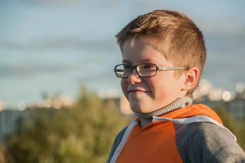 Portrait of a smiling boy Stock Photos