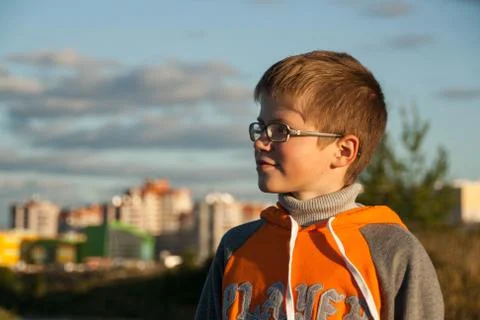 Portrait of a smiling boy Stock Photos