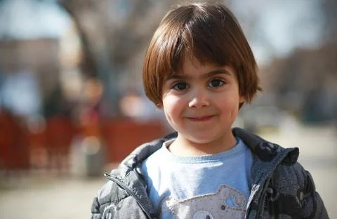 Portrait of a smiling boy Stock Photos