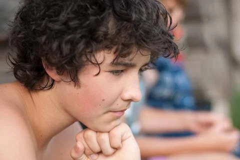 Portrait of smiling boy Stock Photos