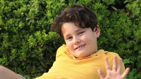 Portrait of a smiling child Stock Footage 74334223