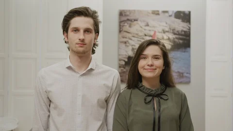 Portrait of a smiling couple Stock Footage 99942073