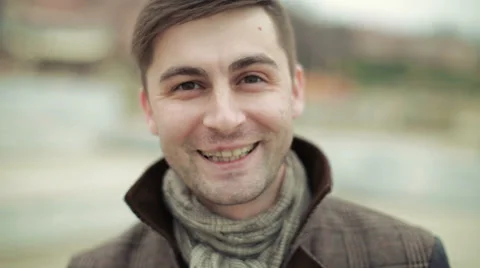 Portrait of a smiling man Stock Footage 32873263