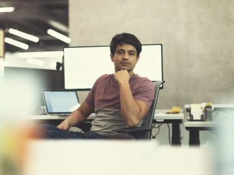 Portrait of smiling software developer 写真素材