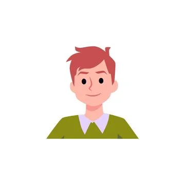 Portrait of smiling young boy flat style, vector illustration Stock Illustration