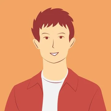 Portrait of smiling young redhead Stock Illustration
