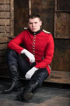 Portrait of a soldier Stock Photos
