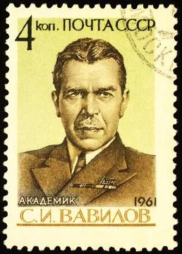 Portrait of Soviet physicist Sergey Vavilov Stock Photos