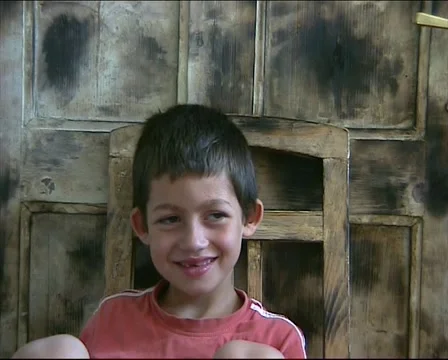 Portrait of speaking boy Stock-Footage 53377297