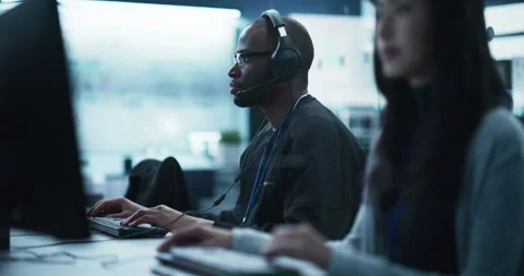 Portrait of Specialists Working on Computer in Laboratory Stock Footage 235888001
