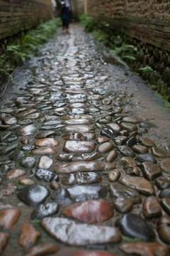 Portrait of Stone pavement Stock Photos