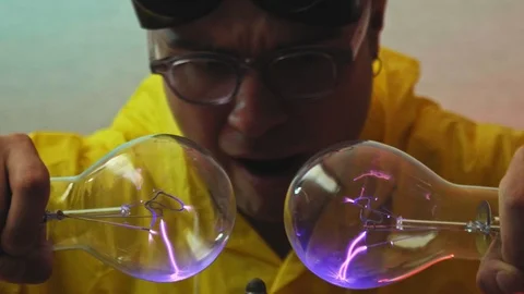 Portrait of a strange scientist Stock Footage 103373232