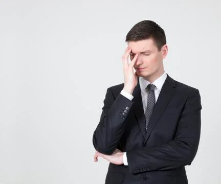 Portrait of a stressed businessman Stock Photos