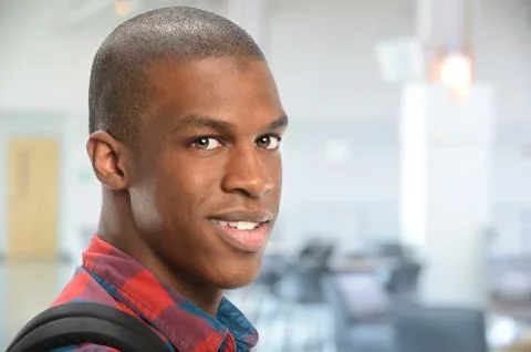 Portrait of Student Inside School Stock Photos