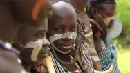Portrait Style Close Up Of Tribal Boy With Face Paint Stock Footage