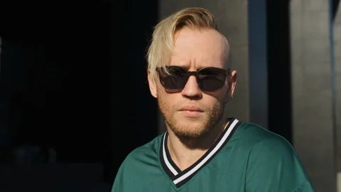 Portrait Of Stylish Young Guy. Stock Footage 119892022