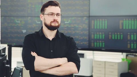 Portrait of successful businessman Stock Footage 73468853