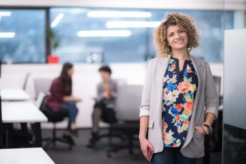 Portrait of successful female software developer 스톡 사진