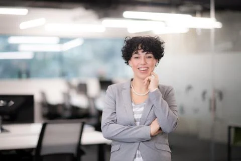 Portrait of successful female software developer 스톡 사진