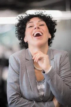 Portrait of successful female software developer Stock Photos