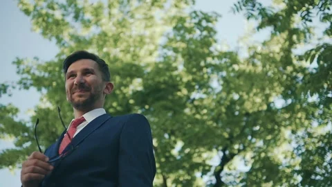 Portrait of a successful  young guy. Stock Footage 187018222