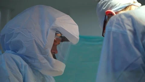 Portrait of surgeons at work Stock Footage 135605939