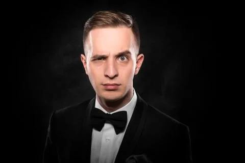 Portrait of surprised man. Stock Photos