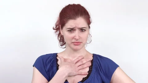 Portrait of a surprised young red headed woman (1) Stock Footage 61746992