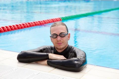 Portrait of a swimmer Foto stock