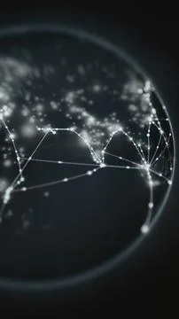 Portrait technological globe shows Eurasia Stock Photos