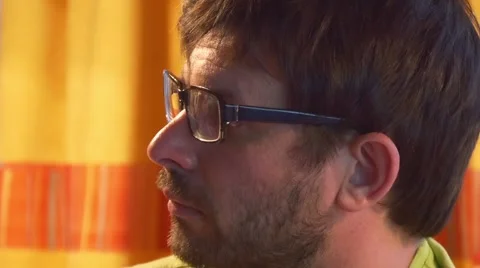 Portrait of thinking man Video stock 67384208