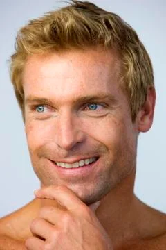 Portrait of thinking man Stock Photos