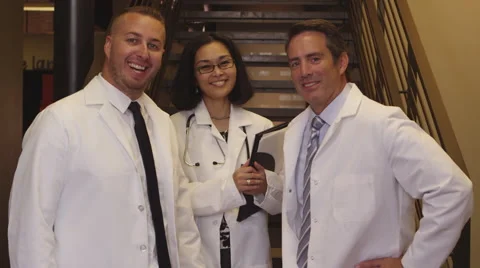 Portrait of three doctors Stock Footage 67352135