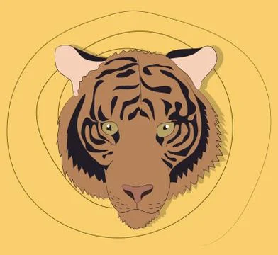 Portrait of a tiger on a background Illustrazione stock