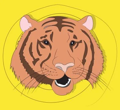 Portrait of a tiger on a background Stock-Illustration