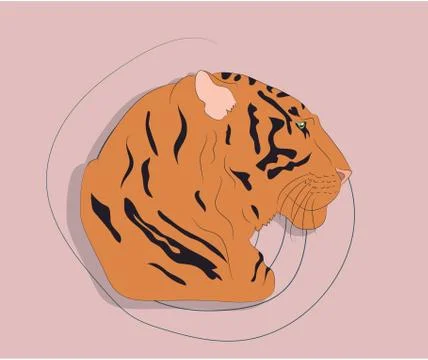 Portrait of a tiger on a background Stock-Illustration