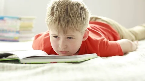 Portrait of a tired student elementary school Stock Footage 77751819