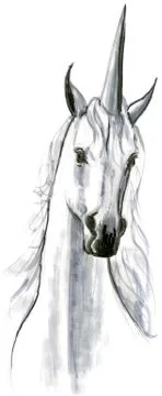 Portrait of a Unicorn Illustrazione stock