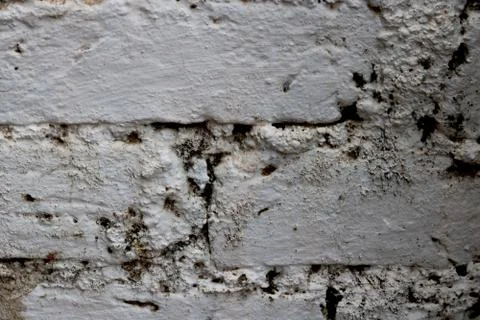 Portrait view of Image of white bricks wall Stock Photos