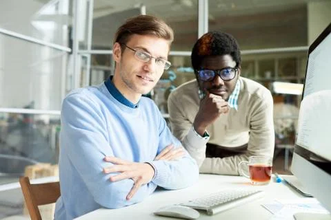 Portrait of Web Developers in Studio Foto stock