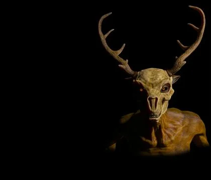 Portrait of a Wendigo Stock Illustration