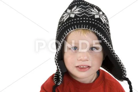 Portrait in winter Stock Photos