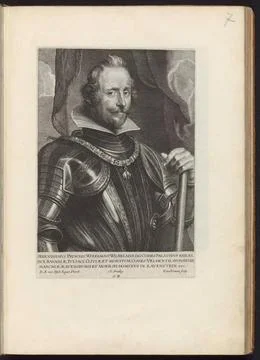Portrait of Wolfgang Willem van de Palatens-Neuburg; ICONES Principum Vivo... Stock Photos