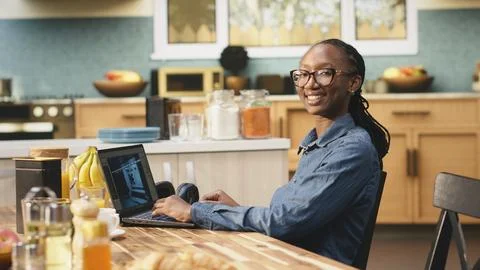 Portrait of woman developer working on game programming with laptop Stock Photos