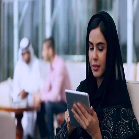 Portrait of woman using digital tablet. Stock Footage 69402292