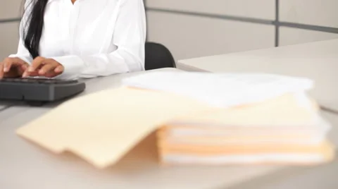 Portrait of woman working on computer Stock Footage 61671282