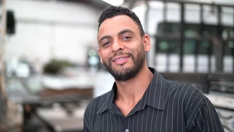 Portrait of Worker on Factory on background Stock Footage 84789810