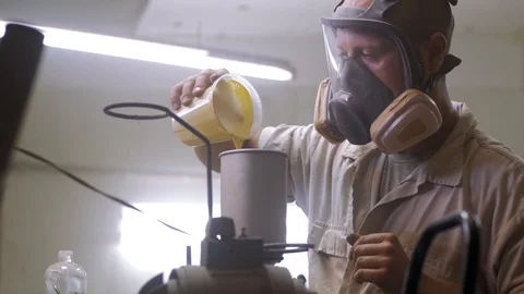 Portrait of worker in mask Stock Footage 90013015