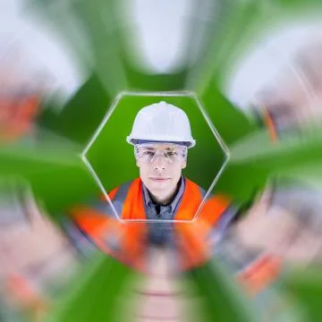 Portrait of a worker Stock Photos