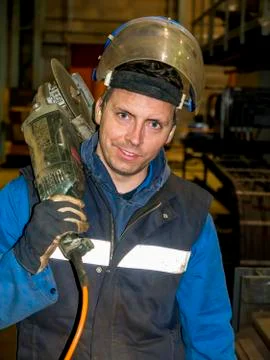 Portrait of a working man Stock Photos